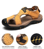 Genuine Leather Men's Shoes Summer Sandals Outdoor Beach And Slippers Mart Lion   