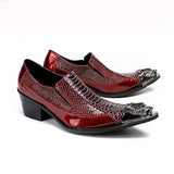 Men's Formal Shoes High Heels Dress Oxfords Pointed Toe Oxford Wedding Leather Mart Lion   