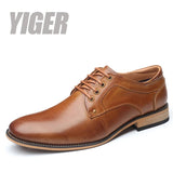 Men's dress shoes formal lace-up shoes Genuine leather Increased MartLion Brown dress shoes 7.5 CHINA