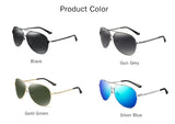 Classic Aviation Men's Sunglasses Design Alloy Frame Pilot  Polarized Sun Glasses For Driving Black UV400 MartLion   