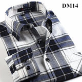 Men Plaid Shirt  Winter Flannel Casual Shirt Men Shirts Long Sleeve Chemise Homme Cotton Male Check Shirts MartLion   