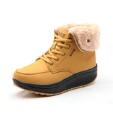 Waterproof Winter Women Boots Warm Plush Snow Outdoor Non-slip Sneakers Fur Platform Ankle Mart Lion 03 4.5 