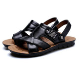 Men's Summer Sandals Genuine leather slip-on casual slippers hombre MartLion   