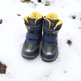 Cute eagle Boys Winter Boots Waterproof  Warm Wool Mid-Calf Children Snow Kids Winter Plush Rubber Boots MartLion   