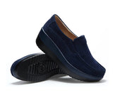 Autumn Shoes Platform Shoes Cow Suede Leather Flats Thick Sole Women's Loafers Moccasins MartLion   