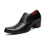 Dress Shoes Men's Hight Increase 6CM Mens Wedding High Heels Formal Dresses Footwear MartLion matte 6 