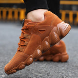 Suede Sneakers Men's Lightweight Casual Shoes Popular Breathable Outdoor Flat Mart Lion   