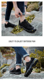 Cow Suede Leather Outdoor Sneakers Shoes Men's Adult Non-Slip Casual Military Army Autumn Patchwork Footwear MartLion   