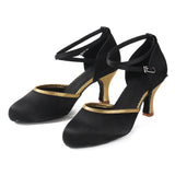 Modern Dance Shoes for Women Girls Ballroom Latin Salsa Tango Ladies Closed Toe 5/7cm Heels Performance MartLion   