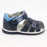 Cute eagle Summer Boys Orthopedic Sandals Pu Leather Toddler Kids Shoes for Boys Closed Toe Baby Flat Mart Lion 169  Blue 20 