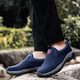 Men's Sneakers Loafers Outdoor Athletic Shoes faux suede non-slip rubber Walking Soft footwear dad Mart Lion   