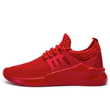 Popular Men's Lightweight Casual Shoes Spring Sneaker Outdoor Sports Breathable Flat Mart Lion Red 6.5 