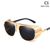 Cool Shield Punk Style Side Mesh Sunglasses Design Sun Glasses Oculos De Sol 66337 Mart Lion C1  