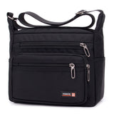 Vintage Oxfords Handbags Shoulder Bags Big Capacity Women Messenger Nylon Crossbody Mart Lion Black  