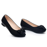 Autumn Women Office Shoes Ladies Low Heel Pumps Bow Black Wedges Heels Formal Work Mom Ladies MartLion Black 39 