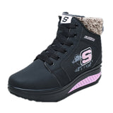 Waterproof Winter Women Boots Warm Plush Snow Outdoor Non-slip Sneakers Fur Platform Ankle Mart Lion 08 4.5 