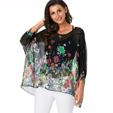 Women Blouses Style Batwing Casual Summer Blouse Shirt Woman MartLion   