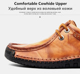 Men's Driving Shoes Cow Leather Loafers Handmade Casual Breathable Moccasins Flats Mart Lion   