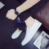 Slip On Men's Casual Shoes Spring Breathable Canvas Mart Lion   