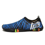 Men's Casual Shoes Flat Breathable Anti-Slip Walking Sneakers Mart Lion Blue 6.5 