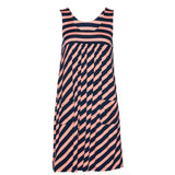 striped dress  summer dress  loose simple sleeveless dress women's clothing MartLion   