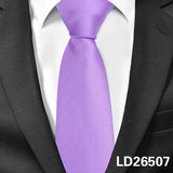 Solid Ties Men's Casual Skinny Neck Tie Gravatas Neckties Corbatas 6 cm Width Groom Tie For Party MartLion LD26507  