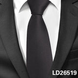 Solid Ties Men's Casual Skinny Neck Tie Gravatas Neckties Corbatas 6 cm Width Groom Tie For Party MartLion LD26519  
