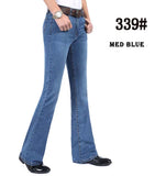 Summer Thin Men's Flared Leg Jeans High Waist Long Flare Jeans Bootcut Blue Jeans Hommes bell bottom jeans MartLion 339 40 