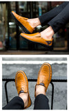 Men's Light Casual Shoes Luxury Brand Genuine Leather Loafers Moccasins Breathable Slip On Boat Mart Lion   