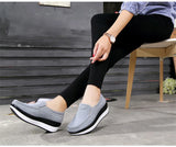 Autumn Shoes Platform Shoes Cow Suede Leather Flats Thick Sole Women's Loafers Moccasins MartLion   