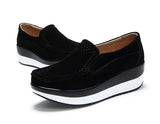 Autumn Shoes Platform Shoes Cow Suede Leather Flats Thick Sole Women's Loafers Moccasins MartLion   