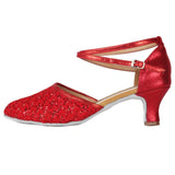 modern Ballroom Salsa tango dance shoes girls women's ballroom MartLion Red-6    5cm 36 