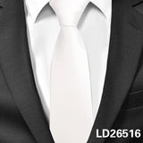 Solid Ties Men's Casual Skinny Neck Tie Gravatas Neckties Corbatas 6 cm Width Groom Tie For Party MartLion LD26516  
