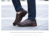 Men's Shoes Handmade Genuine Leather Slip On Comfort Casual Mart Lion   