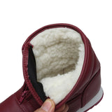 Winter Boots Woman Slip On Female Plush Velvet Fur Warm Winter Shoes Ankle Snowboots Lady Warm Short Snow MartLion   