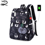 backpack girls school bags female cute cat back bag backpacks teenage girls Mart Lion Black Cat China 