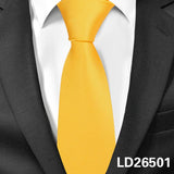 Solid Ties Men's Casual Skinny Neck Tie Gravatas Neckties Corbatas 6 cm Width Groom Tie For Party MartLion LD26501  
