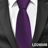 Solid Ties Men's Casual Skinny Neck Tie Gravatas Neckties Corbatas 6 cm Width Groom Tie For Party MartLion LD26508  