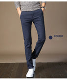 Men's Trousers Casual Elastic Straight Men Trousers  Striped Pants Clothes Man Trouser MartLion   