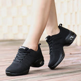 Mesh Dance Shoes Women's Jazz Modern Soft Outsole Dance Shoes Breathable Lightweight Dance Fitness MartLion Black 35 China