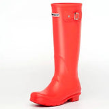 Ladies Waterproof Rain Boots Female Knee-high Fashion Women Rubber Rain Boots Girls  Shoes Rainboots PVC MartLion As is shown in 10 5 