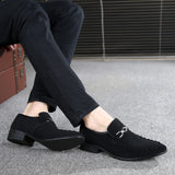 Men's Dress Shoes Style Suede Leather Social Sapato Oxfords Flat Work Paty Wedding Mart Lion   