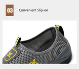 Summer Mesh Shoes Men's Sneakers Lightweight Breathable Walking Footwear Slip-On Casual Mart Lion   