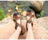 Genuine Leather Men's Shoes Summer Sandals Outdoor Beach And Slippers Mart Lion   