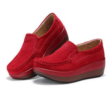 Autumn Shoes Platform Shoes Cow Suede Leather Flats Thick Sole Women's Loafers Moccasins MartLion   