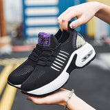 Women's Shoes Summer Air-permeable Sports Mesh Uppers Travel Mart Lion Black 35 China