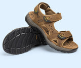 Summer Leisure Men's Shoes Beach Sandals Genuine Leather Soft Mart Lion   
