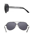 Classic Aviation Men's Sunglasses Design Alloy Frame Pilot  Polarized Sun Glasses For Driving Black UV400 MartLion   