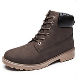 Men's Boots Autumn Winter Shoes Ankle Hombre Rubber Booties Casual MartLion furbrown 5 