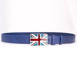 British Flag Pattern Belts Genuine Leather Metal Buckle Union Jack Jeans Waistband Trousers MartLion   